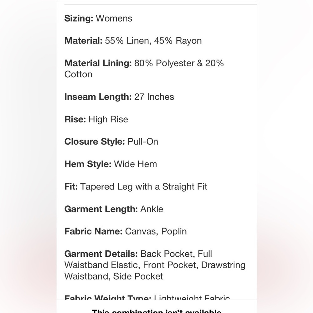 Women's High-Rise Pull-On Tapered Pants - Universal Thread™ White new - Picture 6 of 6